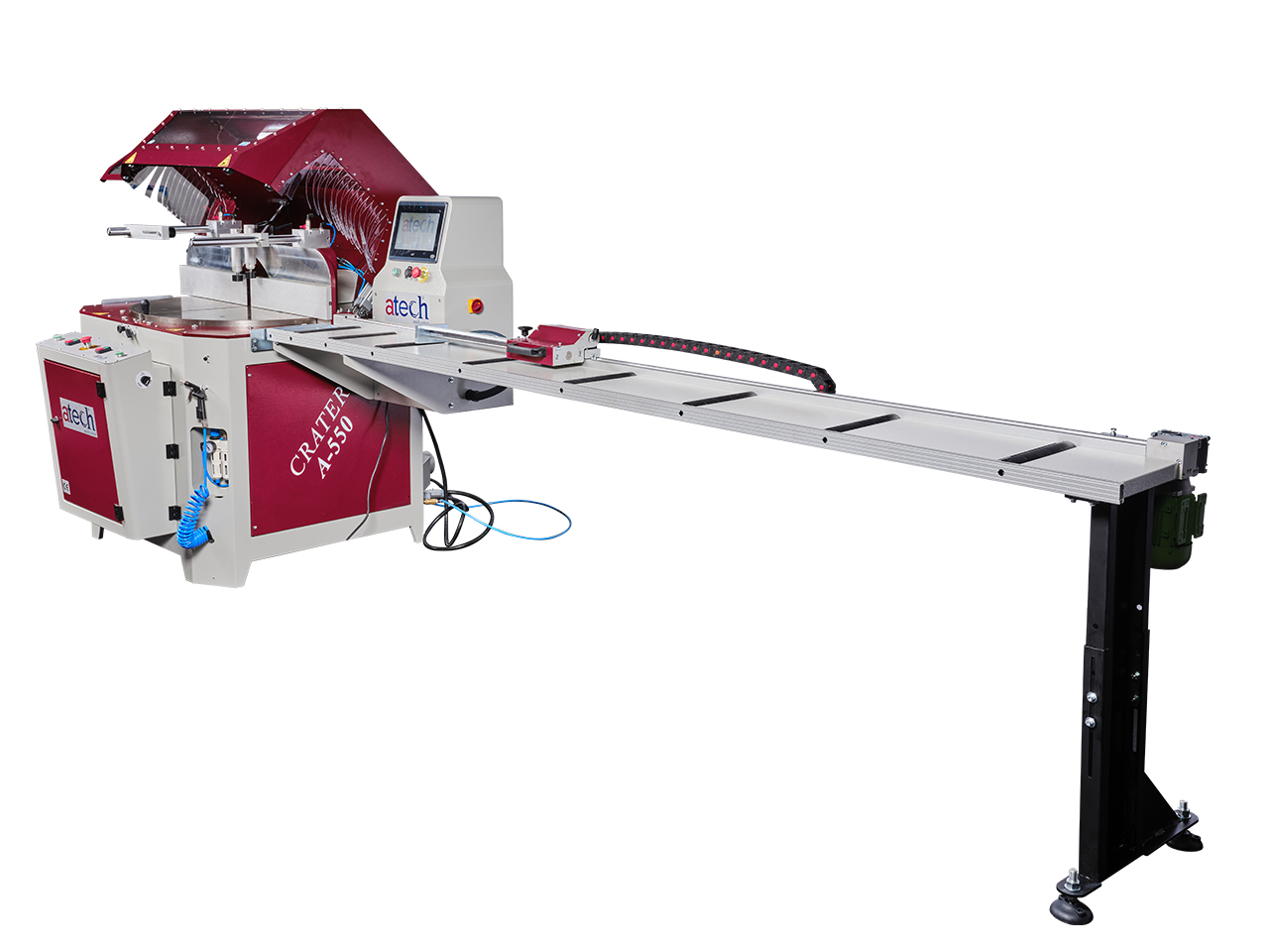 CRATER-06 A550 is a heavy duty 22 (550 mm) automatic aluminium profile upcut miter saw (10)