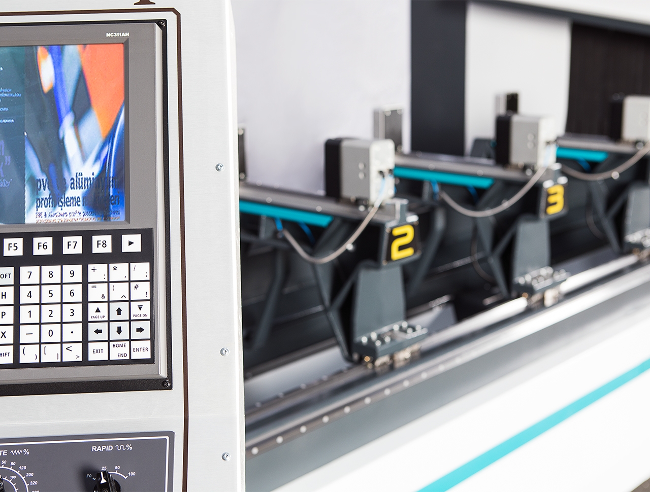 aim 7510 5 axes aluminium profile processing center cnc machine 8