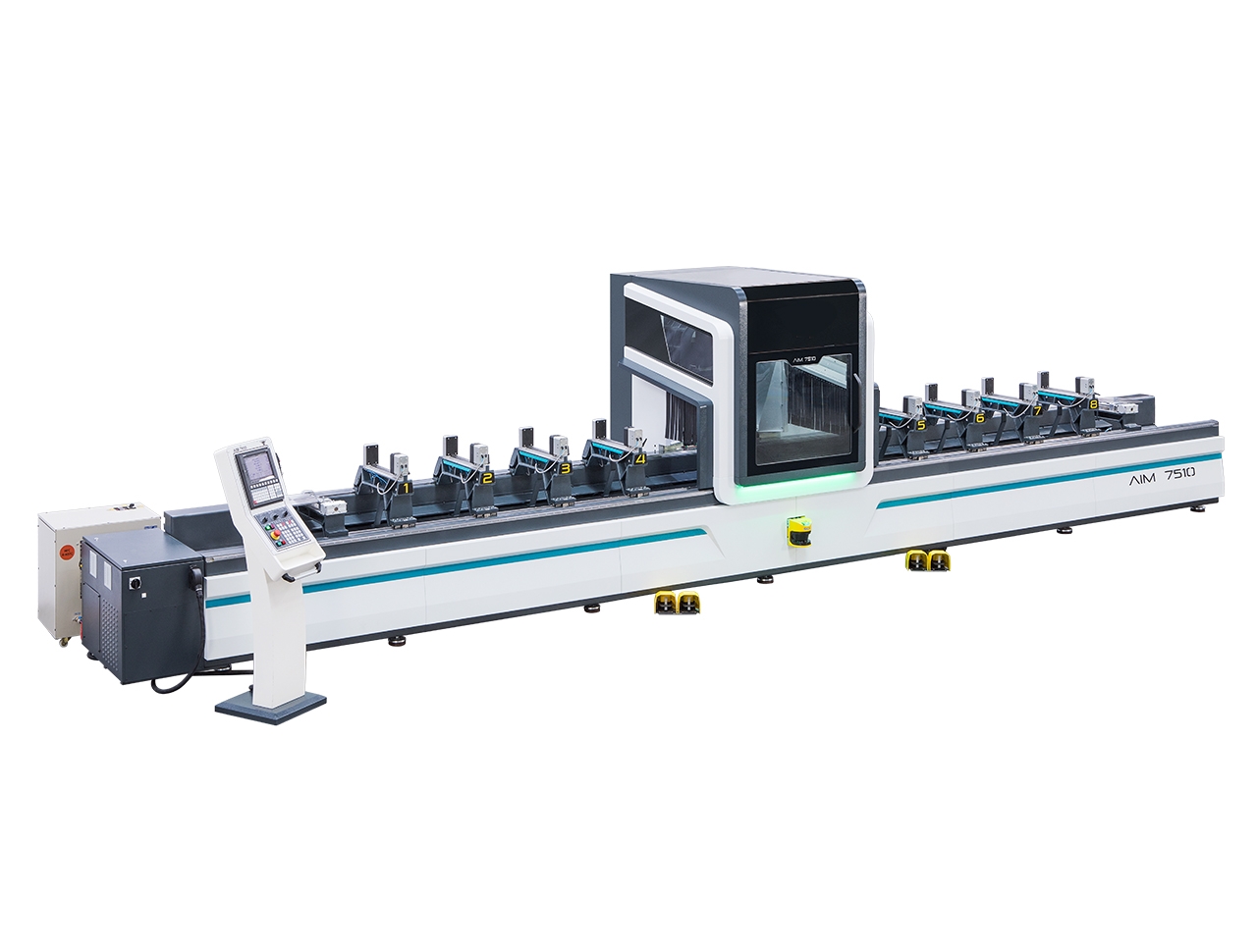 aim 7510 5 axes aluminium profile processing center cnc machine