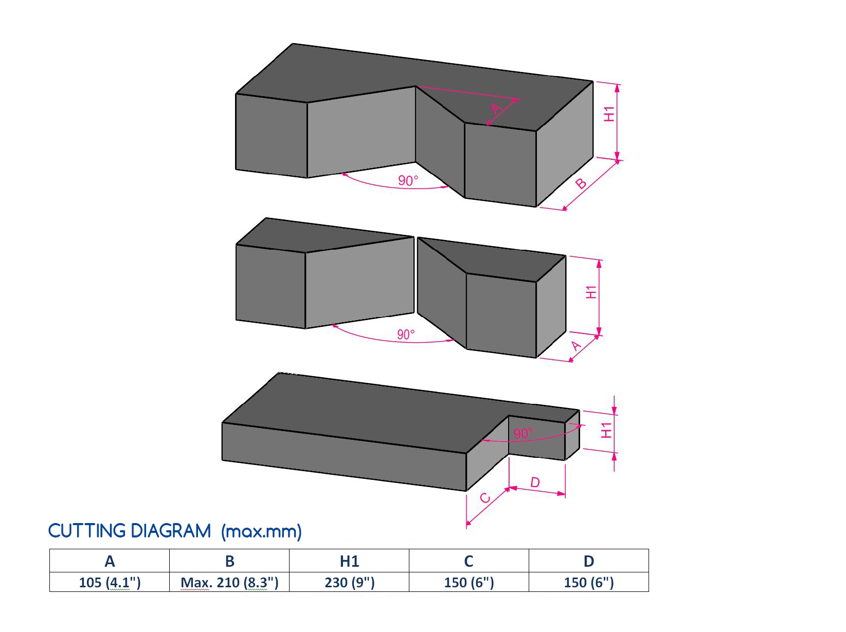 VK 420 V-CUT & 90 END NOTCHING MACHINE DIAGRAM